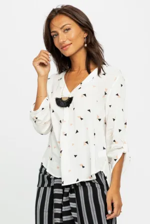 All the Angles Patterned Blouse - FINAL SALE