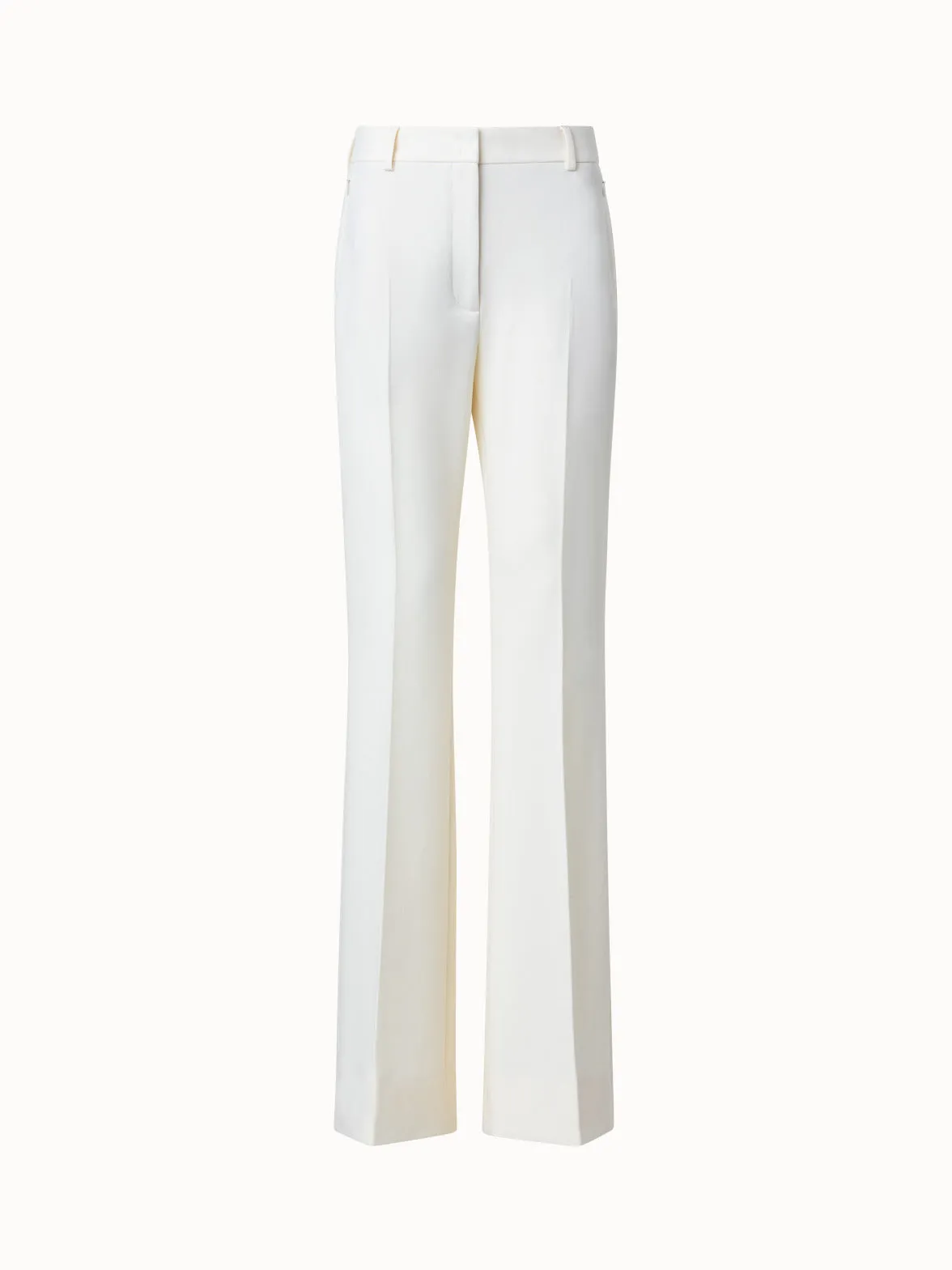 Bootcut Wool Stretch Double-Face Pants