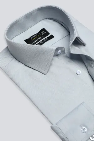 Light Grey Dobby Textured Formal Shirt
