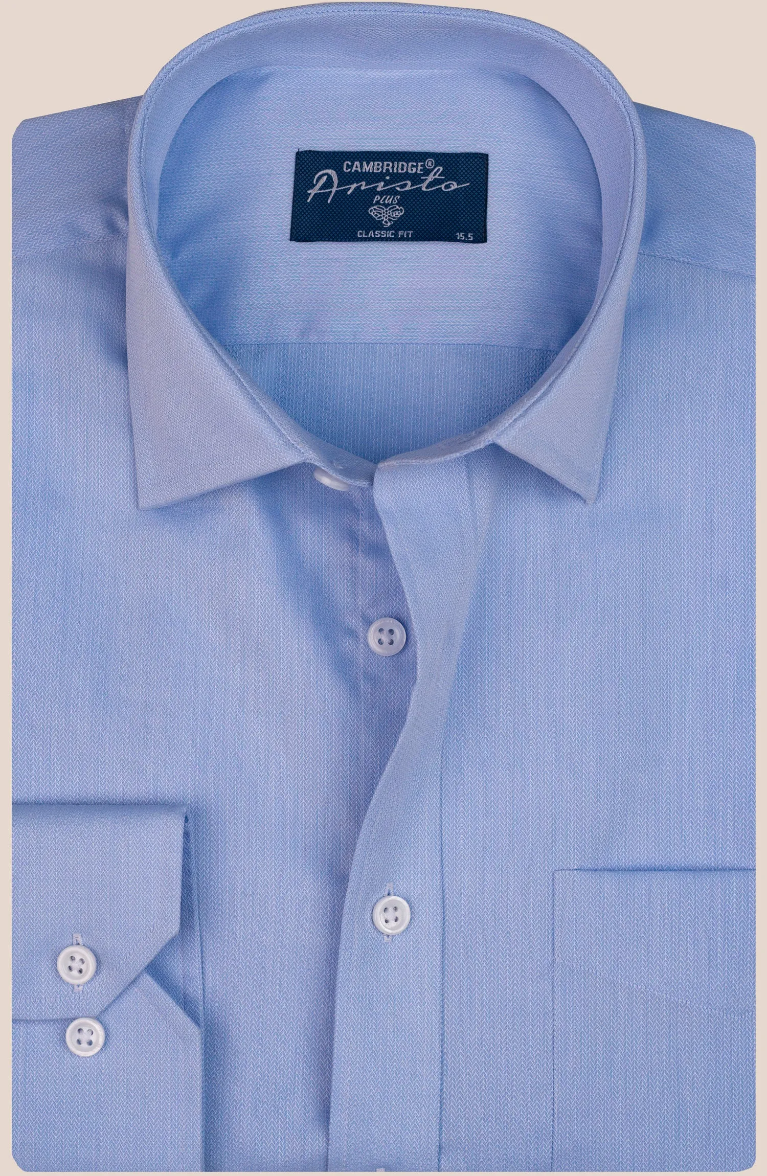 Sky Blue Striped Arrow Dobby Shirt