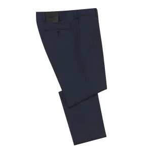 Slim-Fit Wool and Silk-Blend Classic Trousers in Dark Blue